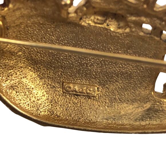 Noah's Ark Pin Brooch with Matching Bracelet Gold-Tone c.1980's A.J.C. Jewelry - Picture 6 of 8